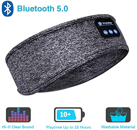 Wireless bluetooth 5.0 Earphones Sleeping Eye Mask Music player / Sports  headband Travel Sweatband Headset Speakers Headset2021